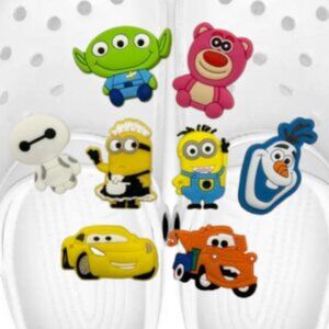 BOGO!! Crocs Style Shoe Charms Jibbitz -  Disney Pixar Character 8 pc Set NEW